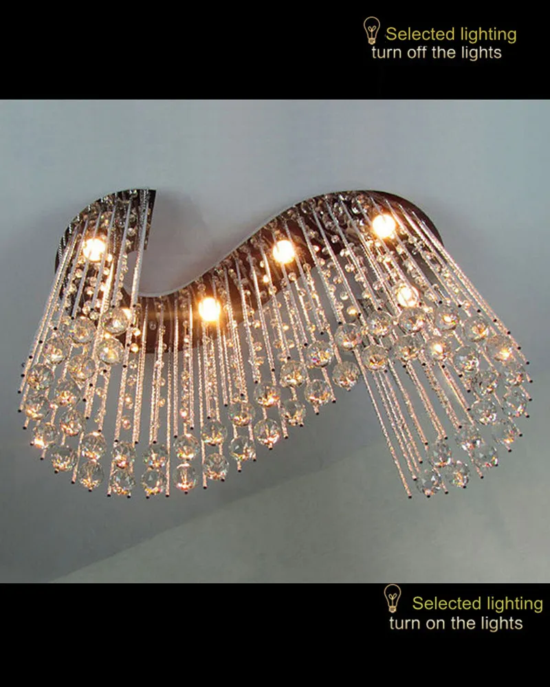 6 light Crystal Chandelier Lighting Fixture Small Clear Crystal Lustre Lamp for Aisle Stair Hallway corridor porch light