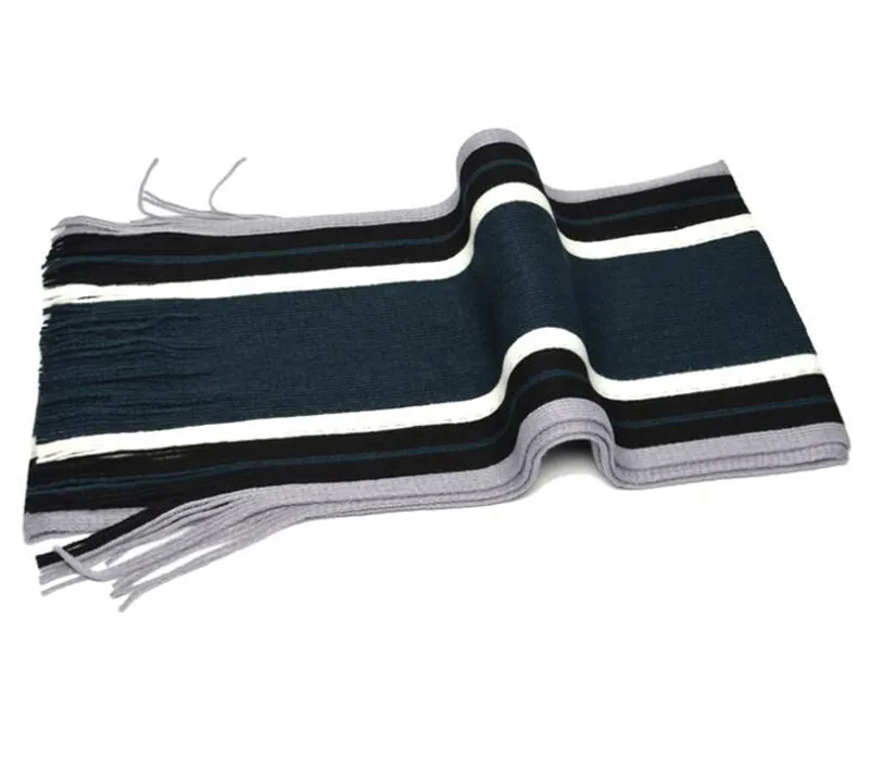 ヨーロッパとアメリカのストライプウールスカーフ卸売暖かいニットスカーフウールスカーフカップル男性のスカーフ秋と冬