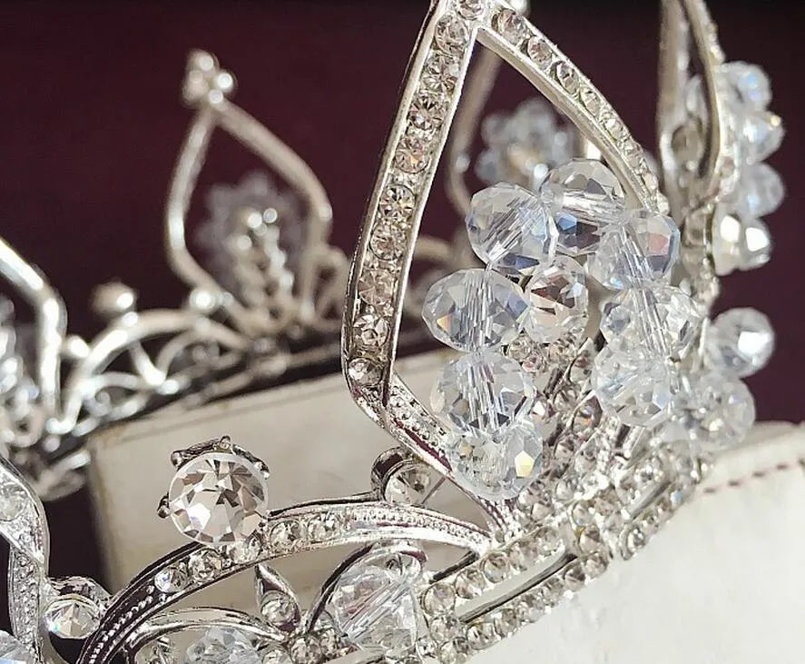 Selling Vintage Silver Wedding Tiara Bridal Hair Crown Headband Accessories Women Jewelry Hairband Headpiece2081493