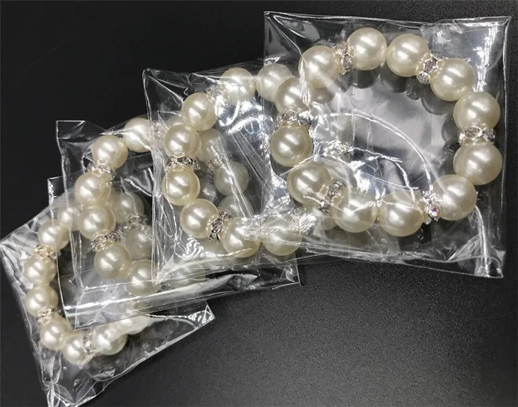 White Pearls Napkin Rings Wedding Napkin Buckle For Wedding Reception Party Table Decorations Supplies I121