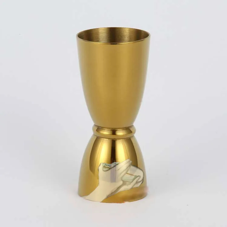 30/50ML Bar Stainless Steel Jiggers Measurement Ounces Cocktail Brass