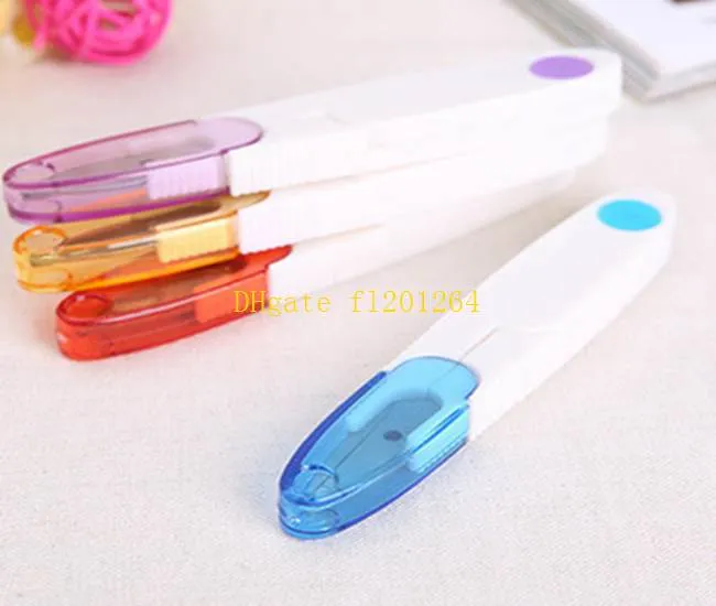 1200pcs / lot u shape clippers Sy trimning sax Nippers Transparent Cover Mini Cross-Stitch Broderi Clipper Cutter