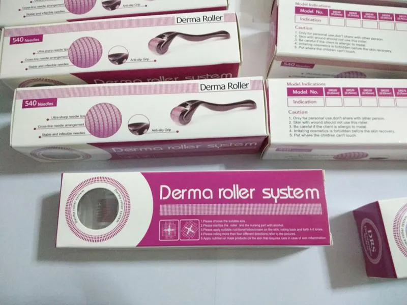 20 pcs/lot DRS 540 micro aiguilles derma roller micro aiguille dermaroller, rouleau de beauté de la peau, rouleau à aiguilles en acier inoxydable. Chinapost gratuit