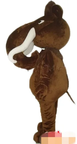 Costume de mascotte d'éléphant marron personnalisé, taille adulte, livraison gratuite