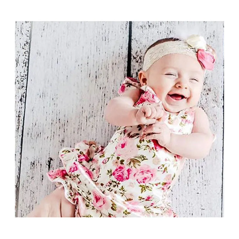 ¡¡¡GRAN VENTA!!! Mameluco de encaje de bebé floral para el conjunto del zapato de la venda del niño; ropa bebe boutique de verano infantil; ropa de bebé recién nacido /