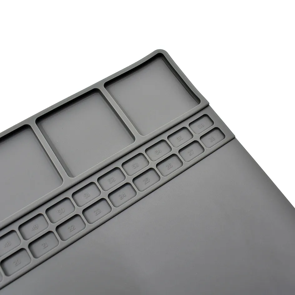 Gray 405mm * 305mm Repair Anti-Static Mat Advanced DIY Tool ESD Mat Welding Bench Tape Silicone Soldering Pad Tool 