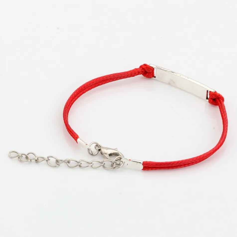 Alloy "love" Charm Wax lines Adjustable Bracelet For Men & Women Jewelry Gift