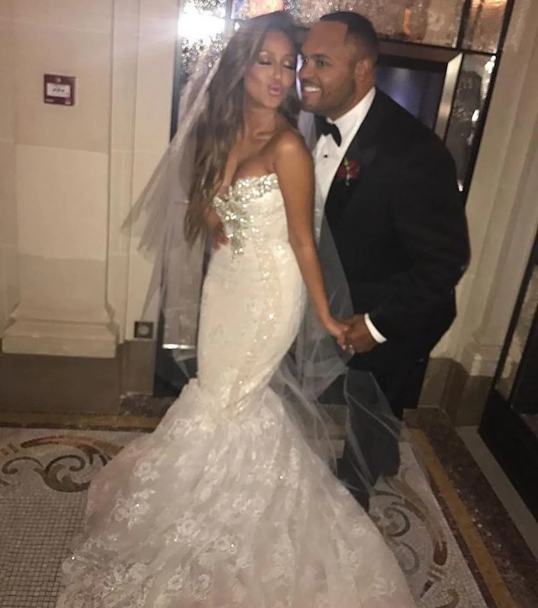 Adrienne bailon wedding sales dress