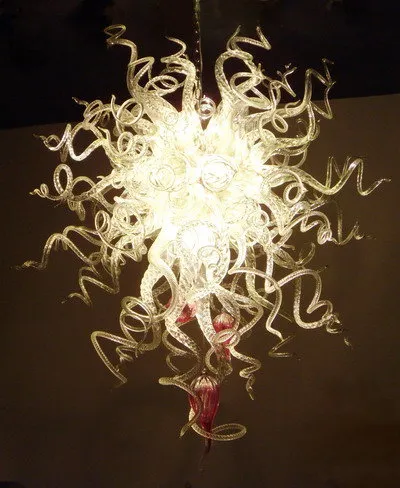 Lampade Lampada a sospensione in cristallo a LED a forma di fiore contemporaneo Decorazione artistica interni Illuminazione Lampadario in vetro soffiato a mano