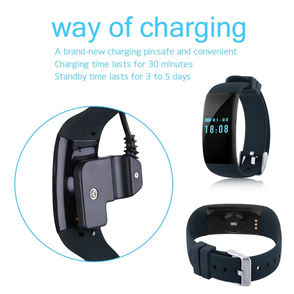 S2 Smart Bracelet Wristband IP67 Heart Rate Monitor Fitness Tracker (Black)  : Amazon.in
