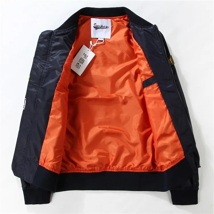 Cappotto da pilota autunno-volo Cappotto da uomo Bomber Cappotti da baseball ricamati