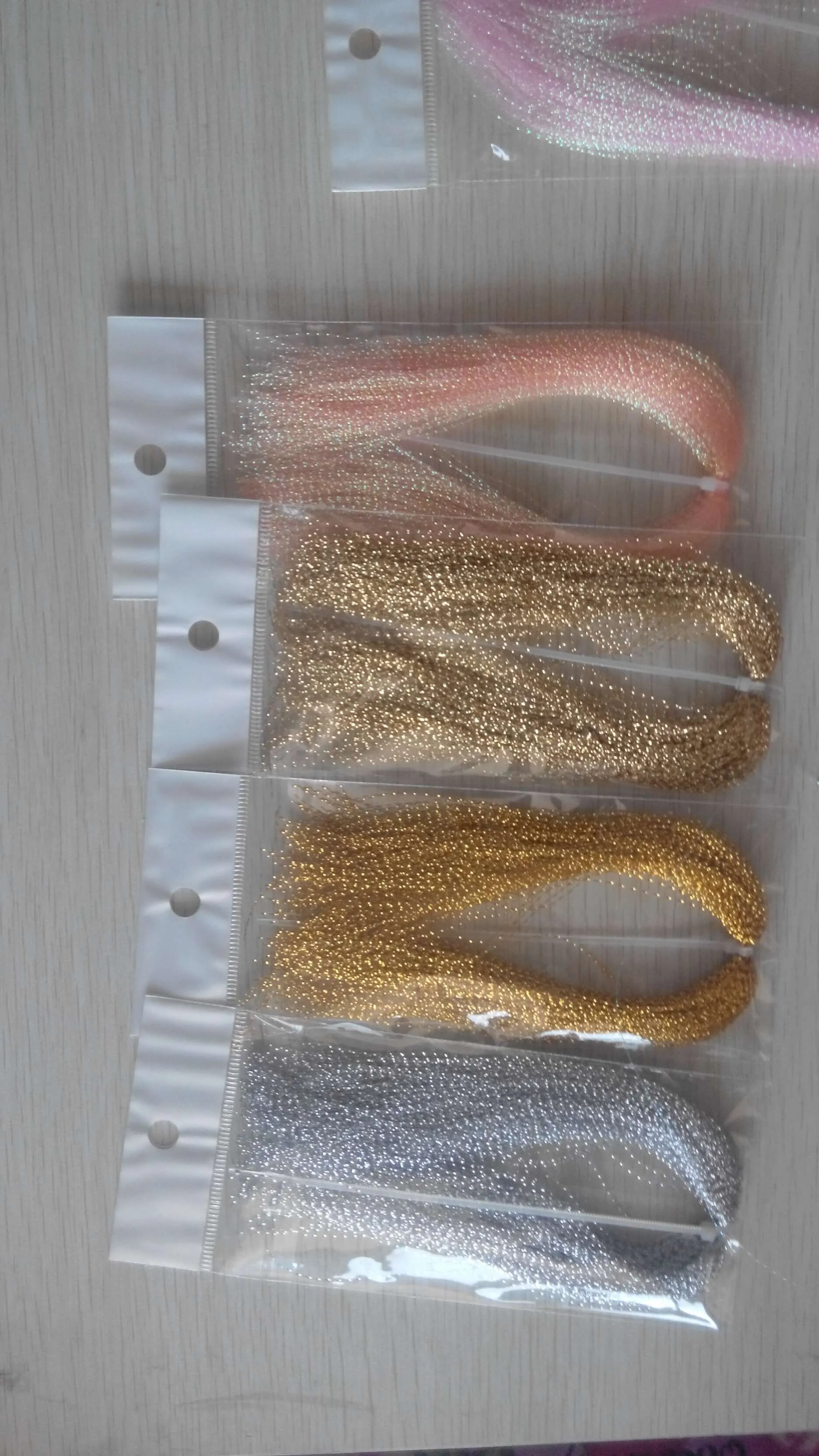 10bags señuelos de bricolaje de la línea de pelo de Crystal Flash