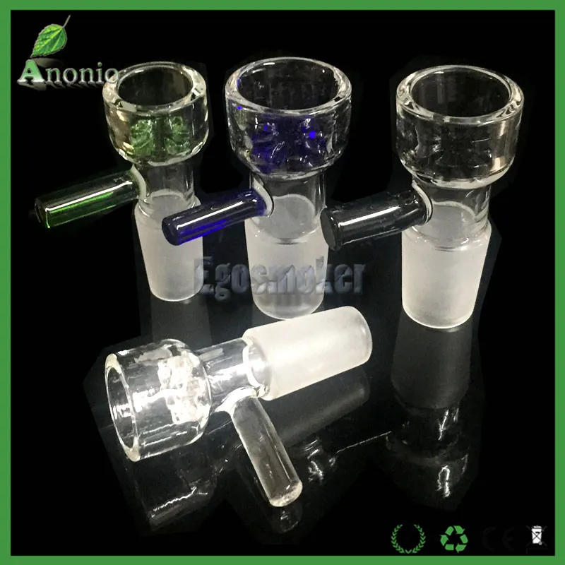 Cuencos de vidrio al por mayor con azul verde negro claro Tazón de filtro de copo de nieve para bongs de vidrio 10 mm 14 mm 18 mm Fit Oil Rigs Bongs de vidrio