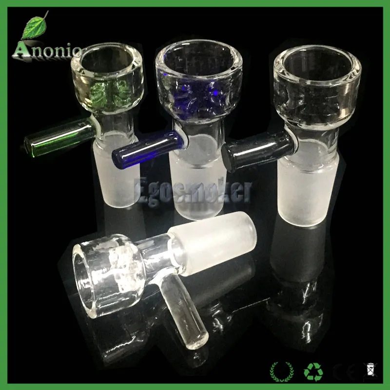 Atacado Tigelas De Vidro com Azul Verde preto claro Floco De Neve Filtro Tigela para Bongos De Vidro 10mm 14mm 18mm Caber Plataformas de Petróleo Bongs De Vidro