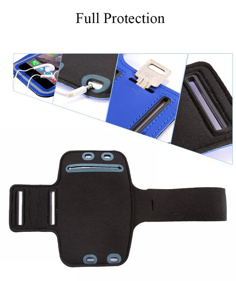 Vattentät Sports Running Case Armband Running Bag Workout Armband Hållare Pounch för iPhone 8 7 Plus Samsung Cell Mobiltelefon Arm Bag Band