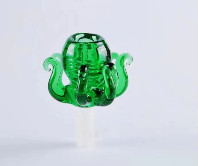 Testa di bolla di polpo verde scuro, bong di vetro all'ingrosso, pipa ad acqua di vetro, narghilè, accessori fumatori,