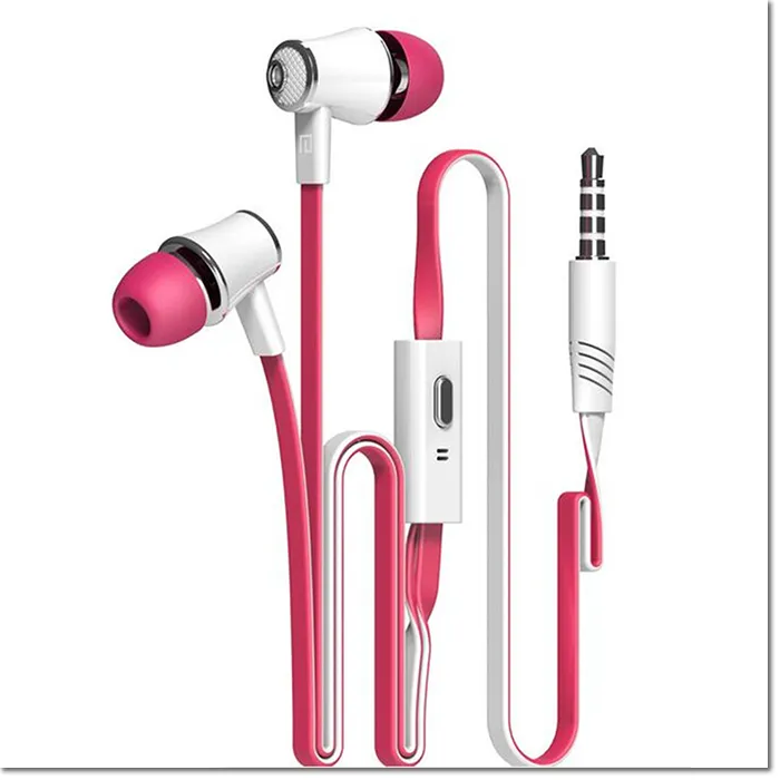 2016 fil de vente chaude dans l'oreille stéréo sport JM21 écouteur 115dB / mW 3.5mm jack super bass casque intra-auriculaire avec 10 couleurs DHL gratuit