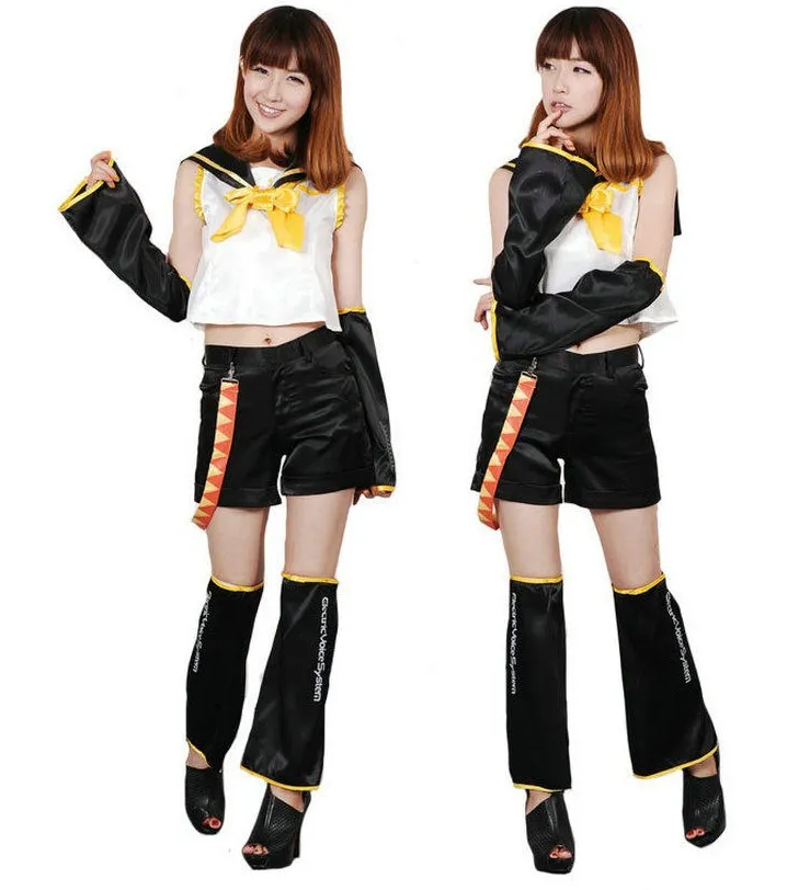 Vocaloid II Rin Kagamine Cosplay Kostuum