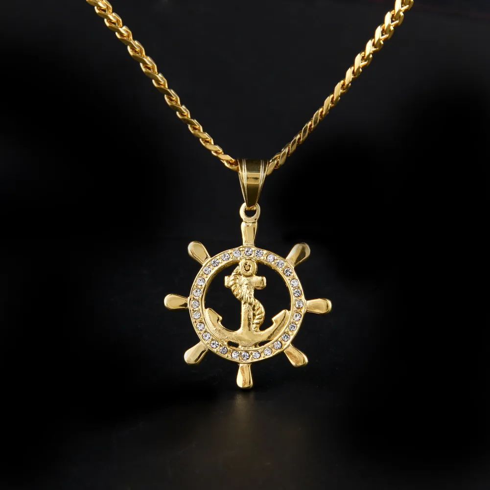 M Men Style Nautical Anchor Necklace Navy Mooring Rope Marine Rudder Sailor Jewelry  Gold-plated Stainless Steel, Metal Pendant Price in India - Buy M Men Style  Nautical Anchor Necklace Navy Mooring Rope