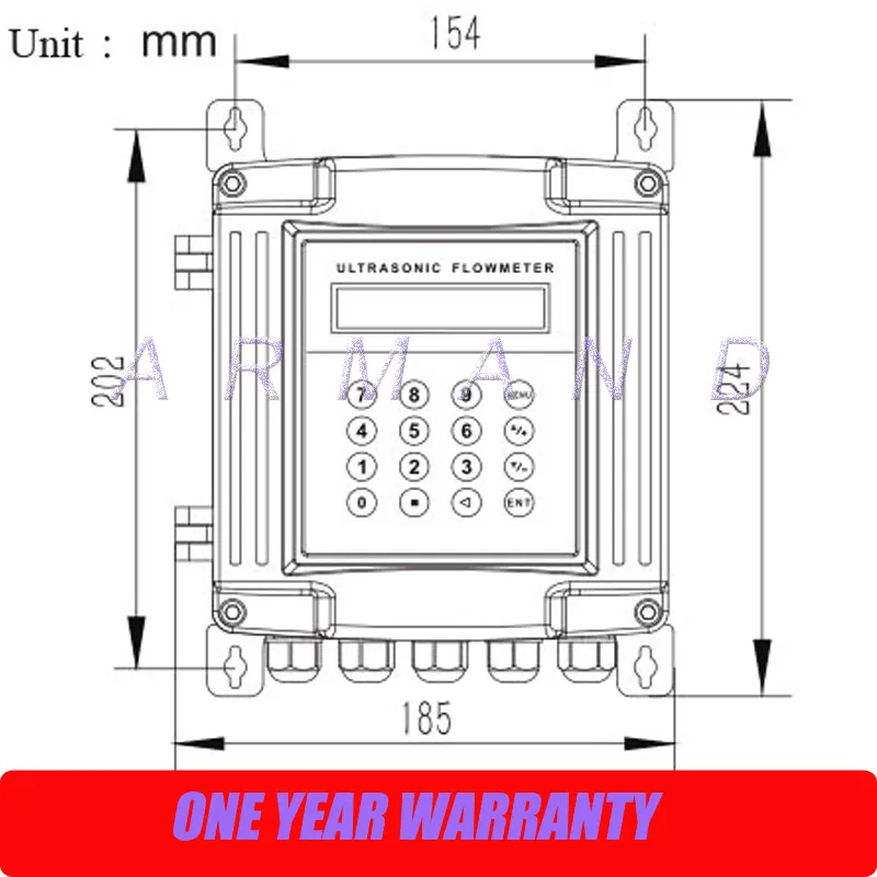 Wall-mounted Ultrasonic Flowmeter TUF-2000SW DN80mm-6000mm digital flow meter Standard Insertion Transducer