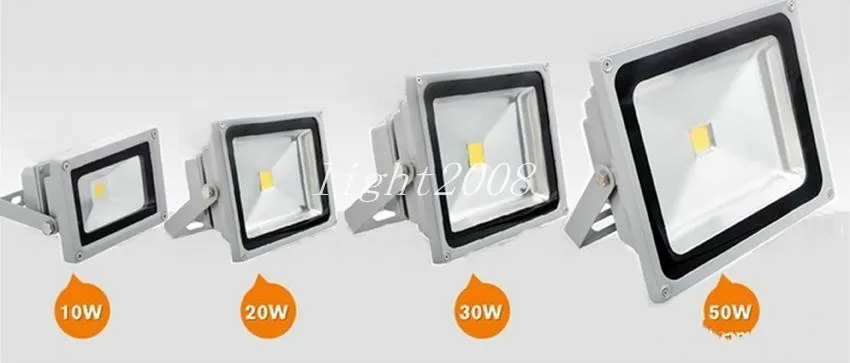 Led 프로젝트 라이트 램프 10 / 20 / 30 / 50w 프로젝션 램프 방수 옥외 투광 조명, 110-240V