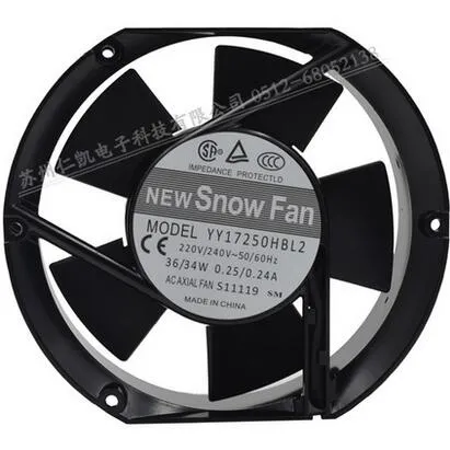 SNOWFAN YY17250HBL2 172 * 150 * 50 17,250 AC 220V 축류 팬 이중 볼 팬 / AC 팬