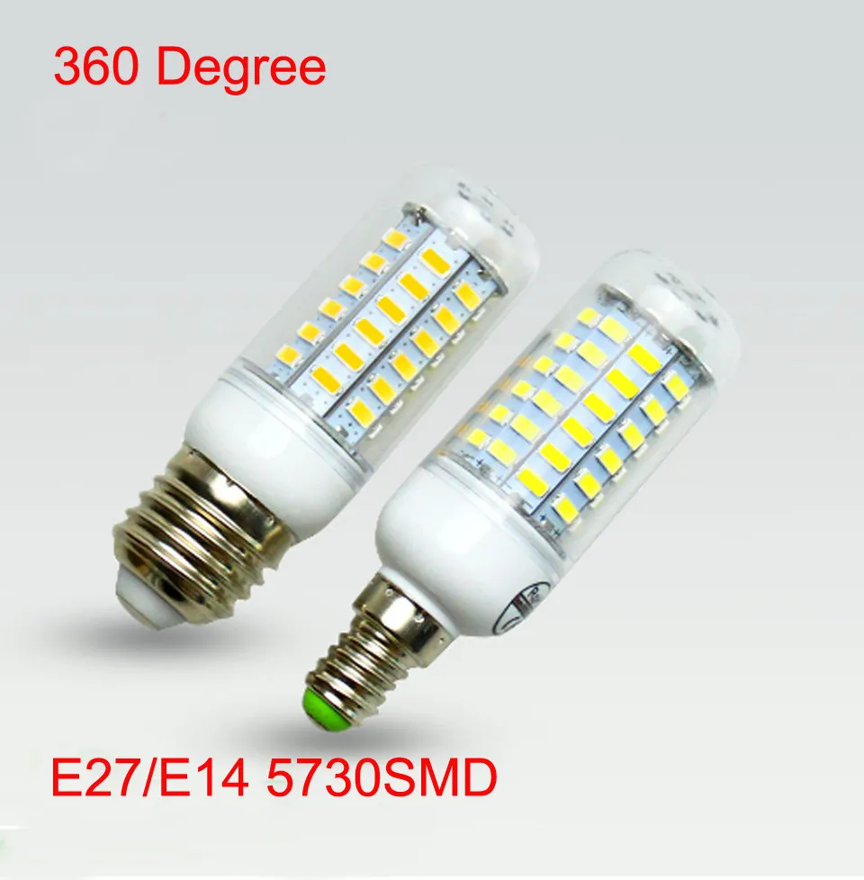 Tańsze E27 220 V / 110 V Lampa LED 5730 SMD Żarówka LED E14 LED LED LAMBILLAS Żarówki Lampy Lampada Ampoule Lighting