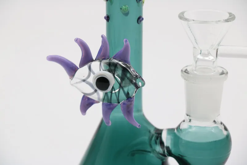 15cm Tall Hunter Beaker Glass Bong wtih Eye 14.4mm Joint Size Cone Piece Inline Pecolato Oil Rigs Heady Smoking Pipe Hookahs