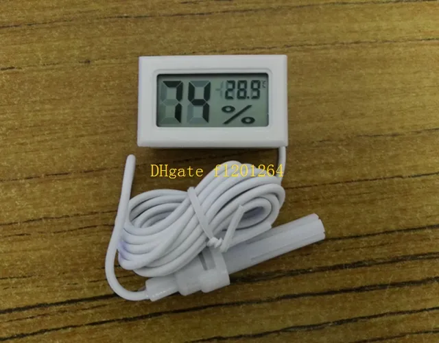 Mini Thermometer Hygrometer Temperature Humidity Meter Digital LCD Display With 1.5m cable Y12