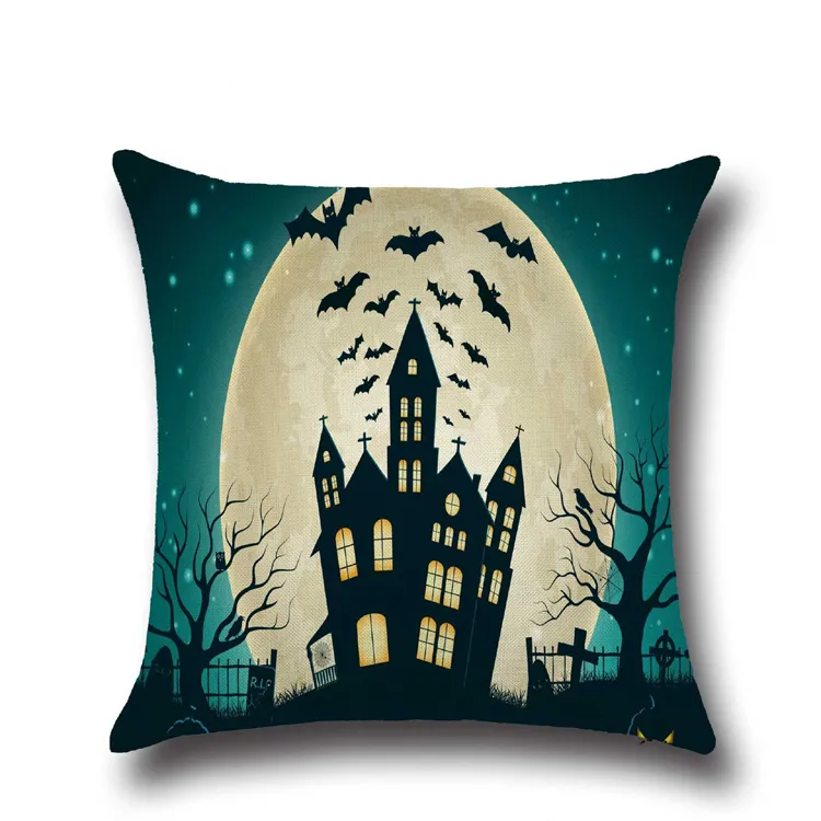 Horror Pumpkin Head Halloween Pillow Cases Halloween Costume Terrorist HouseTerrorist Linen Cushion Cover Home Decorative Gift YLCM