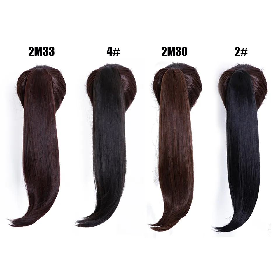 26 Quot Long Claw Clip Drawstring Ponytail Fake Hair Extensions False Pony Tails Horse Tress Synthetic Hairpieces3236420