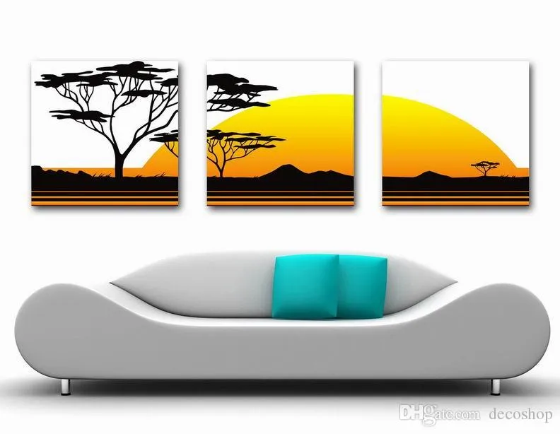 Modern Fine Abstract Tree Painting Giclee Print On Canvas Wall Art Home Decoration Set30356