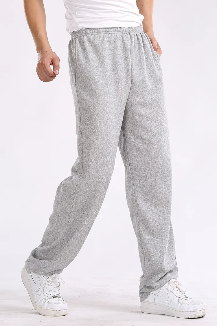 pantaloni sportivi da uomo 4XL 5XL 6XL 7XL pantaloni sportivi grigio scuro pantaloni taglie forti ragazzi pantaloni lunghi dritti in cotone casual