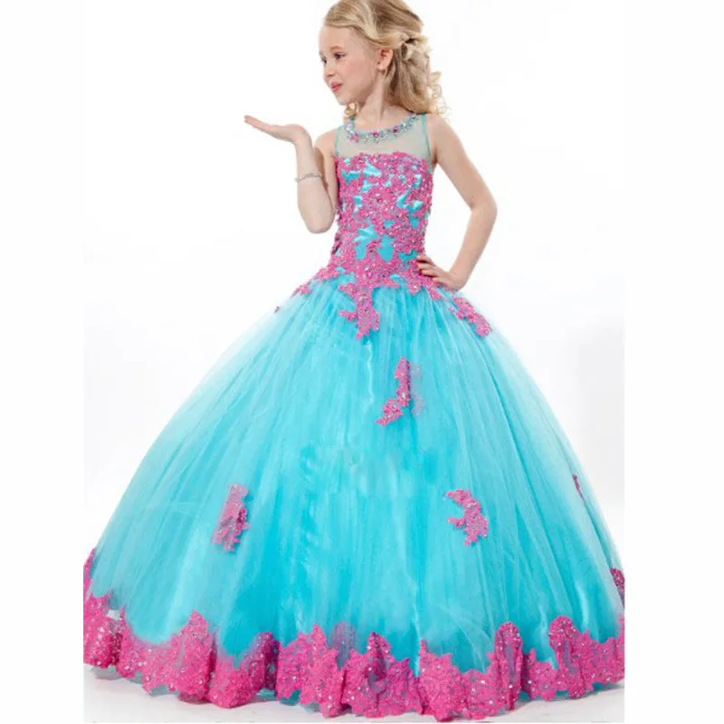 2016 vestidos crianças com vestido de vestido meninas dançando menina princesa vestido flor meninas vestidos de festa vestido de meninas