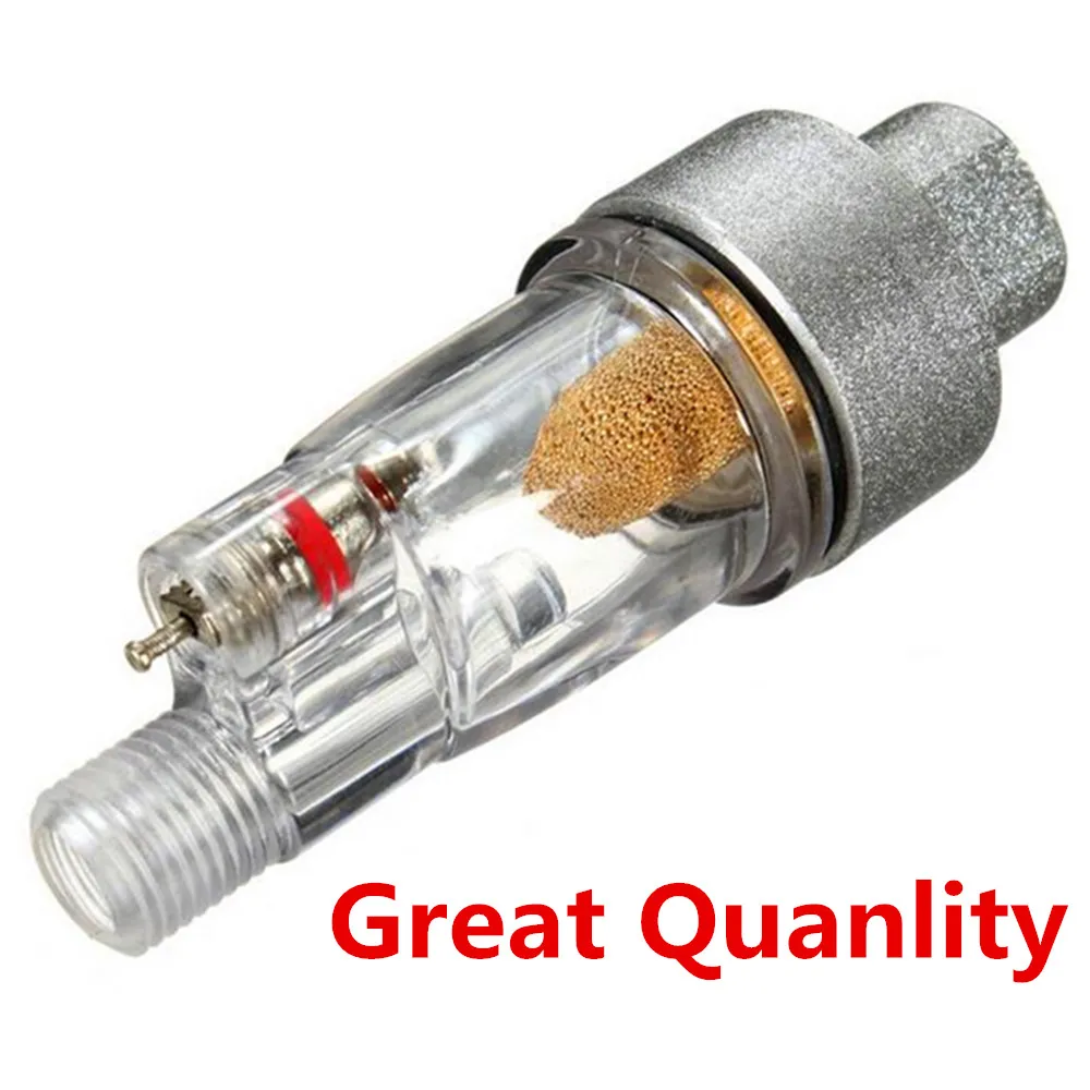 New ABS Copper Core Airbrush Mini Air Filter Moisture Water Trap 1/8" Fittings Hose Paint for Paintwork Spray Guns