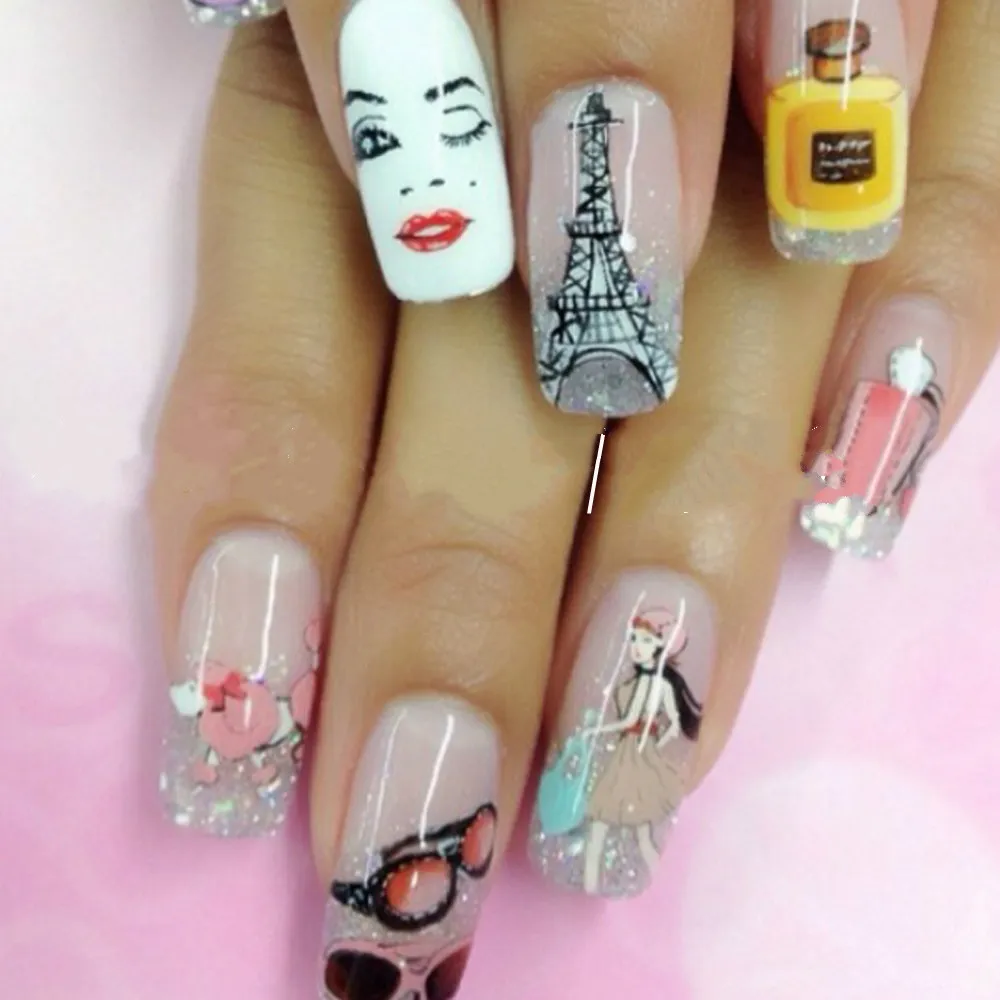 Yeni Nail Art Yükseltilmiş CE Onaylı Bilgisayar Yapısı İçinde Tırnak Yazıcısı 5 Çivi Baskı Makinesi