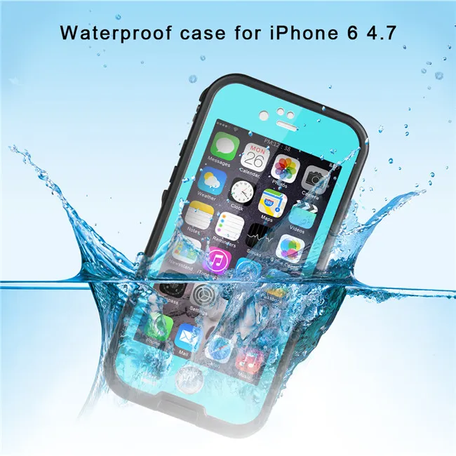 Redpepper Funda impermeable a prueba de golpes a prueba de polvo Funda para natación y surf para iphone 6 6 plus con caja al por menor