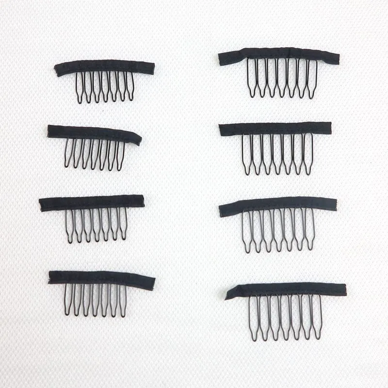 7teeth peruk combs clips spetsar peruk clips bifogade kepsar peruk combs infoga peruk clips hår förlängningar verktyg