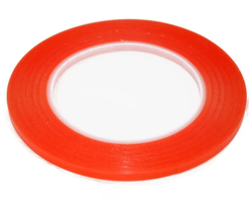 Red Color 2mm 3mm 5mm Double Side Adhesive Sticker Tape Fix For Cellphone Touch Screen LCD