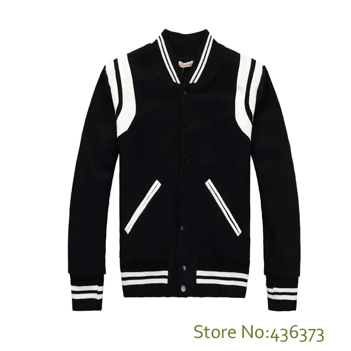 Jesień-wysokiej jakości gwiazda wygląda modnie męskie kurtki listowe dla mężczyzn hip-hopowe bluzy Baseball Varsity Jacket