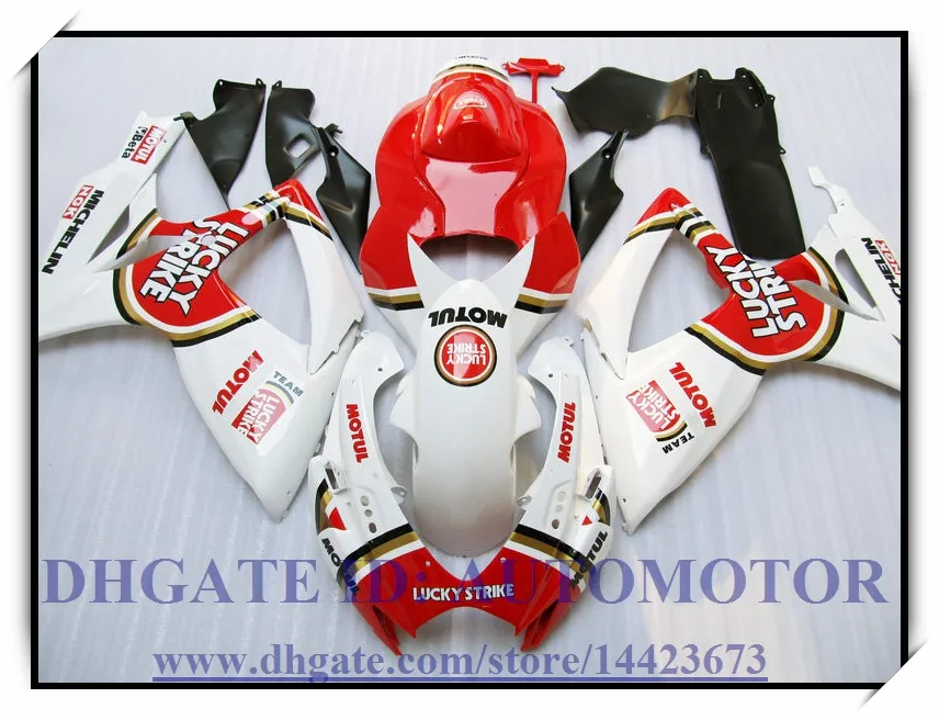 Kit carena nuovo di zecca al 100% di alta qualità adatto per Suzuki GSXR600/750 K6 2006 2007 GSXR 600 GSXR 750 06-07 # SB725 BIANCO ROSSO