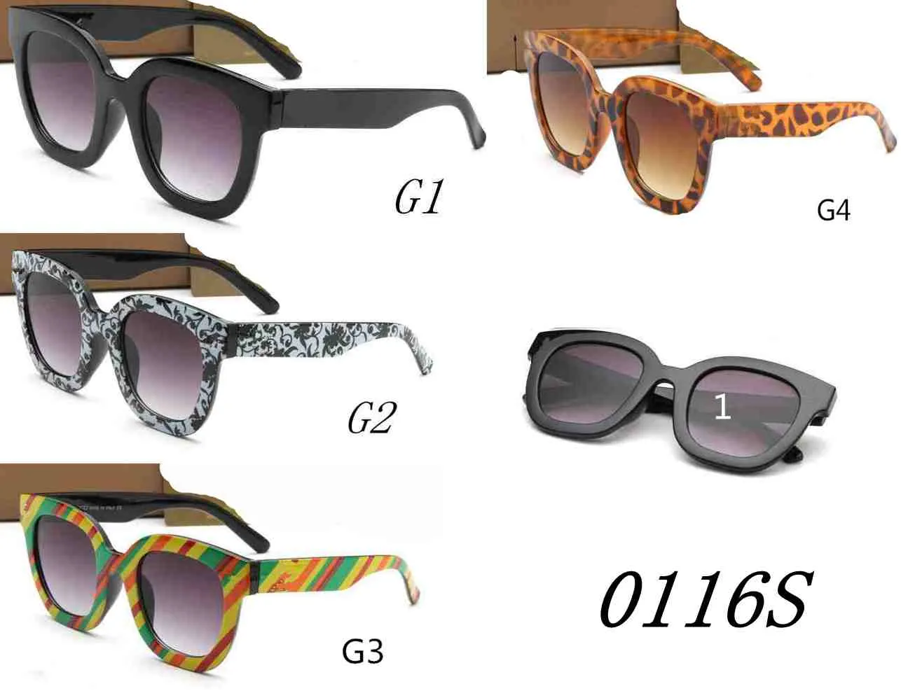 2018 Nuevas gafas de sol de marca Mujer Super Star Gafas de sol Lentes redondas Espejo Gafas de sol cuadradas grandes 0116s Calidad superior MOQ = 10