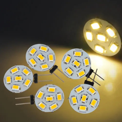 Lâmpadas LED T10 G4 Luz Luz 210-Lumen 6 SMD 5630 Cristal Marinho Barco Branco Lâmpada de Bulbo 12V