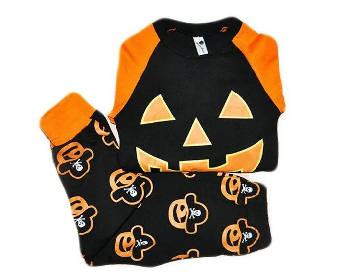 XMSA Peuter Pyjama Cosplay Pak Pompoen Halloween Kostuum Kinderen Nachtkleding Meubelsets kledingsets Baby Meisjes Jongens Clothi5503905