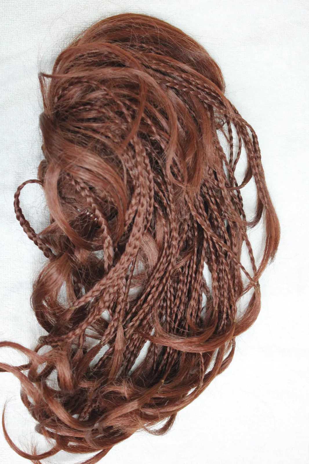 送料無料美しい魅力的な熱いファッションかわいい曲げ可能なワイヤー編組金髪のクランプショートポニーテールの髪の部分