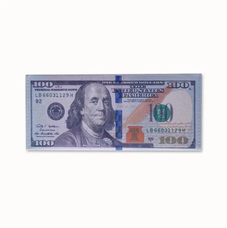 100 stks / partij Diverse landen Gedrukt Creative Geld Euro Pounds Portemonnee Mode Dollar Portemonnee Portemonnee Kaart Houders Kinderen Kids Gift Cadeaus