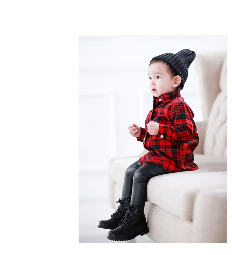 Moeder en dochter kleding familie matching vader baby plaid shirt meisjes uitloper jongens jas kinderen leisure casual katoen outfit qzsz003