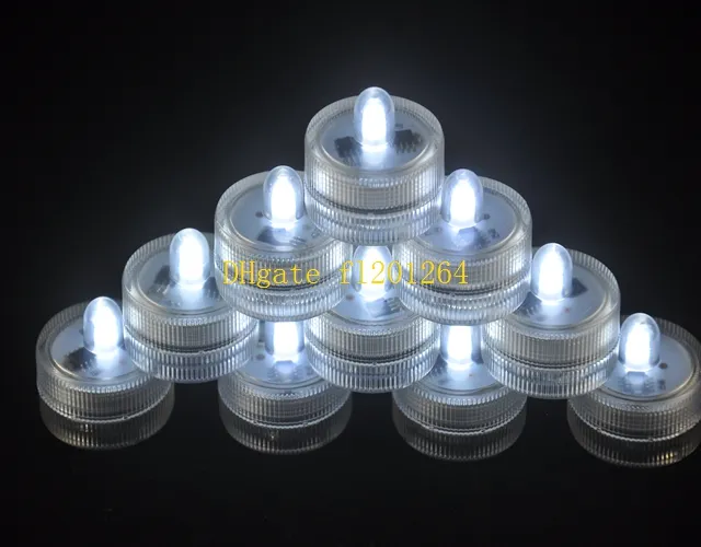 500pcs/lot Free Shipping Submersible Led tea light underwater Waterproof tealight Wedding Party vase floral candle decoration