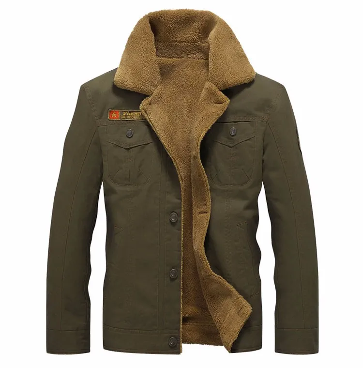 Bomber invernale da uomo Air Force Pilot MA1 Giacca calda collo di pelliccia maschile Giacca militare Giacca tattica da uomo Taglie forti