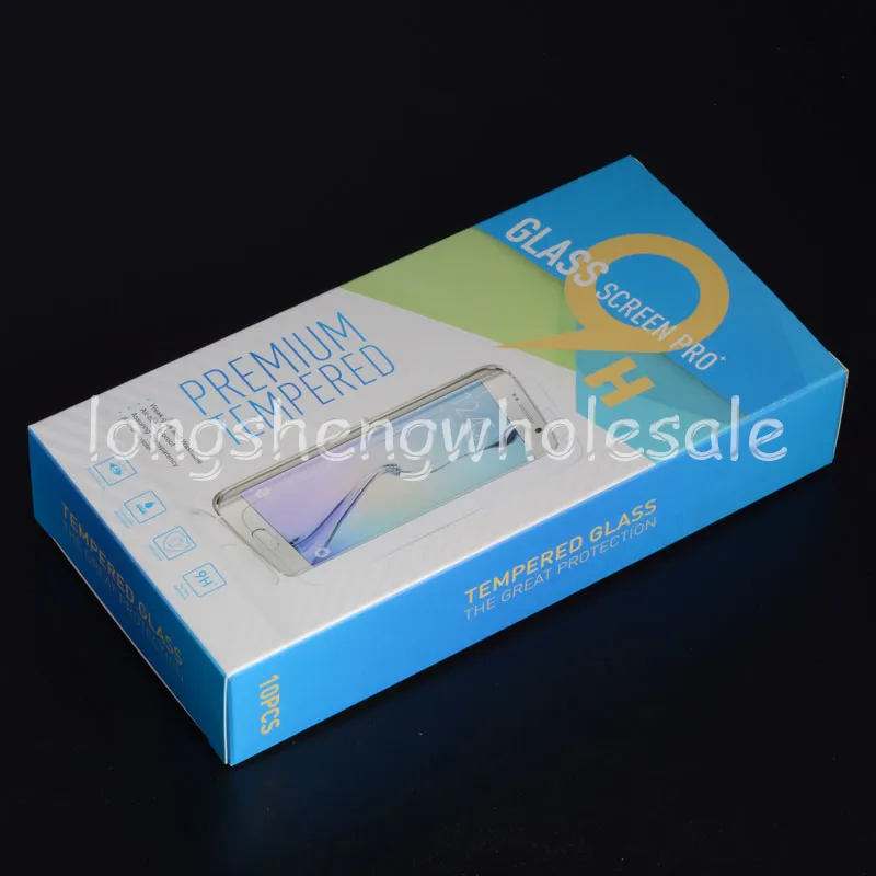 Boş Perakende Paketi Kağıt Kutuları 10 adet Premium Temperli Cam Için Her Kutu Ambalaj 9 H Ekran Koruyucu Sony iPhone Samsung